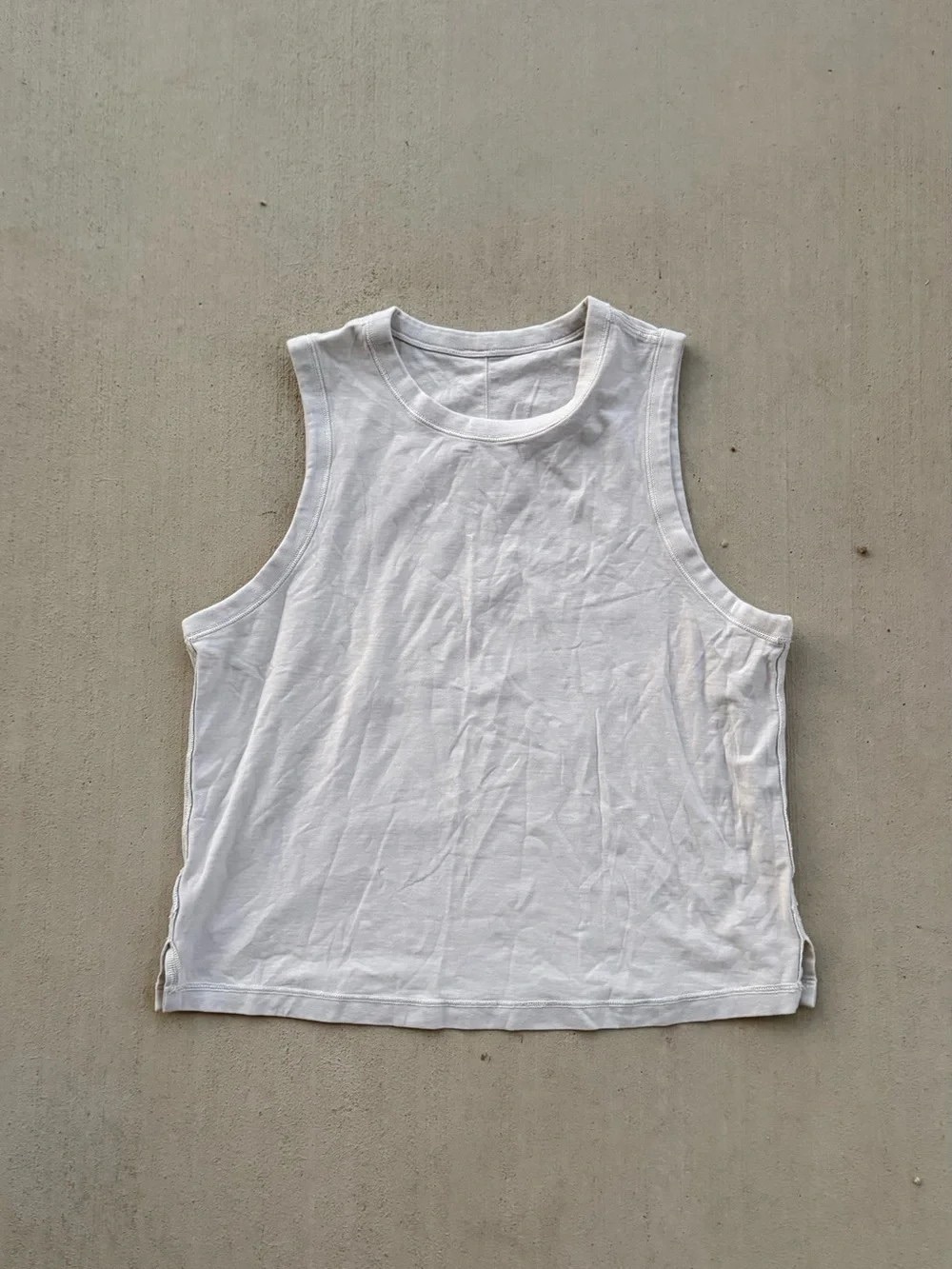 Kids White Sleeveless Tank Top